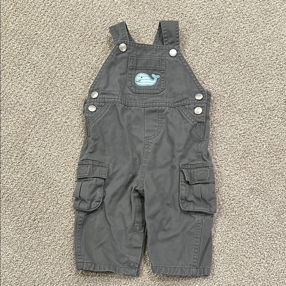 Carter's Gray Bib Overalls with Adjustable Straps 3-6 months